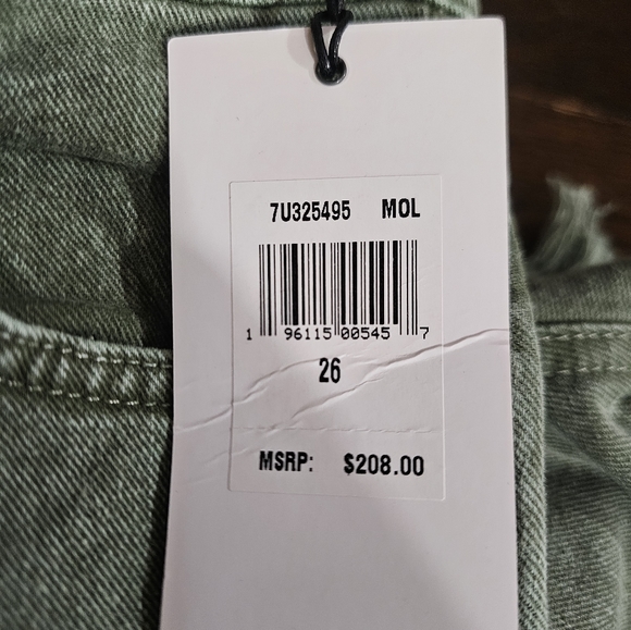 7 For All Mankind High Waist Cropped Straight Jeans NWT - Picture 8 of 11